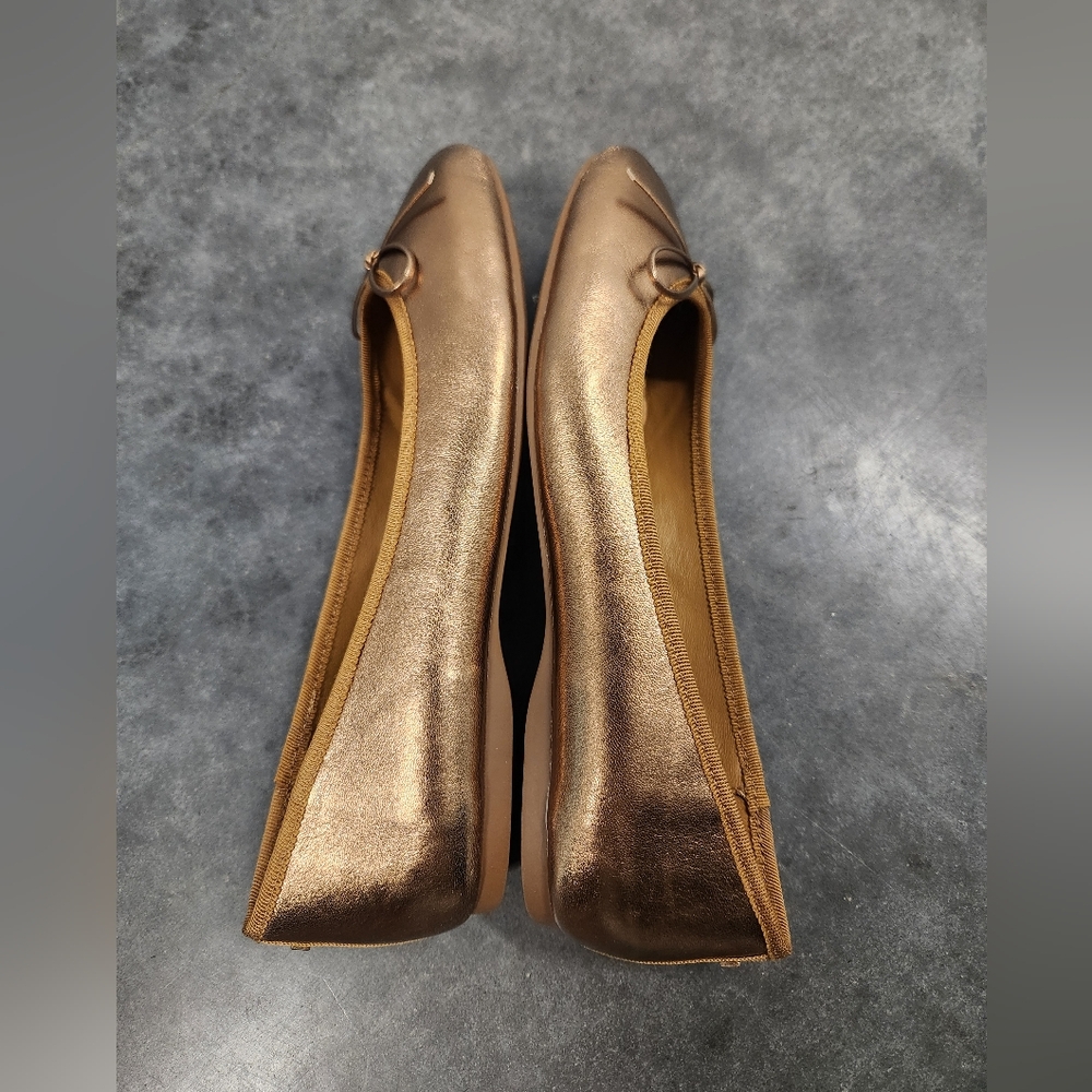 [SOLD]NEW Birdies Size US 7.5 The Hummingbird Vintage Gold Leather Ballet Flats - Picture 6 of 9